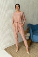 Комбинезон брючный приталенный с карманами из вискозы Aleksa 16523 Mia-Mia