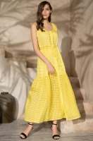 Сарафан пляжный длинный хлопковый Рошель Rochelle 1618 Mia-Amore жёлтый