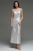 Сорочка длинная белая из смесового шёлка Лилироуз 4598 Mia-Amore