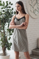 Шёлковая ночная сорочка короткая на лямках 4080 Жадор Mia-Amore