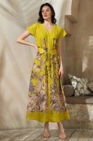 Пляжное платье-туника макси хлопок/лён Фиджи 5404 Mia-Amore