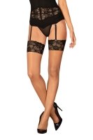 Чулки с черным кружевом для пояса SERAFIA Stocking Obsessive Польша