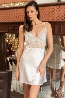 Сексуальная белая сорочка короткая с кружевным верхом MISTY 7261 Mia-Amore