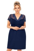 Сорочка ночная из вискозы большие размеры LIVIA PLUS синий Donna Польша