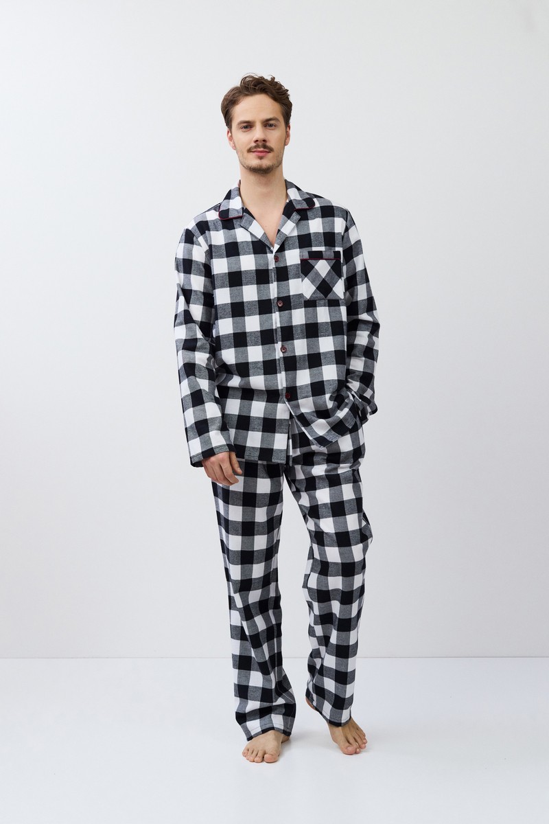 Фланелевая пижама мужская со штанами ADRIAN Aruelle Литва
