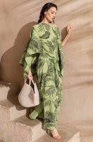 Костюм женский топ-трансформер и брюки Тенерифе 5225 зелёный Mia-Amore