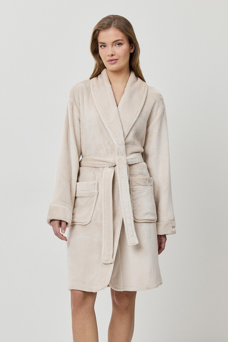 Халат флисовый женский домашний EVA BEIGE Aruelle Литва