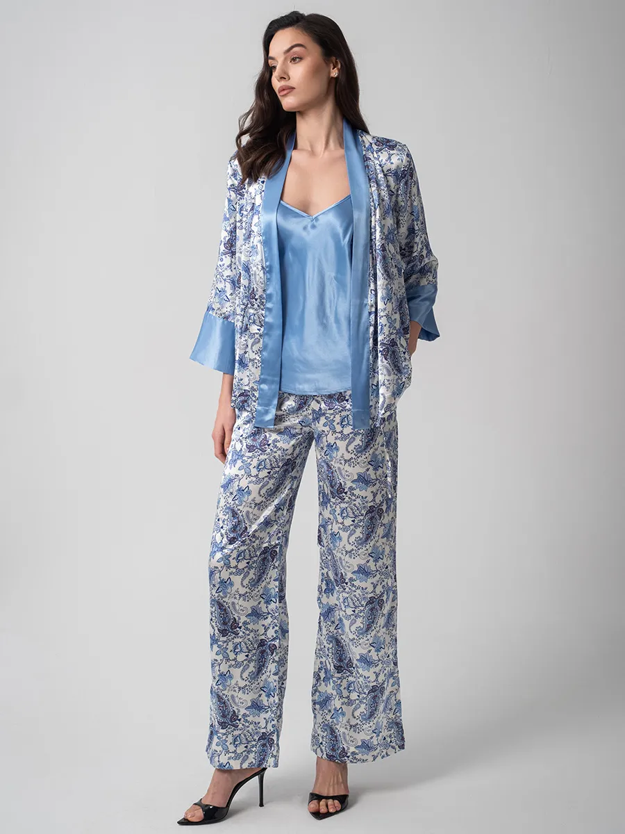 Шёлковая пижама брюки запашной жакет и топ Дольче Вита 5905 Mia-Amore