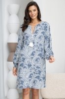 Туника летняя с длинным рукавом из вискозы 1975 Pacific Ocean Mia-Amore