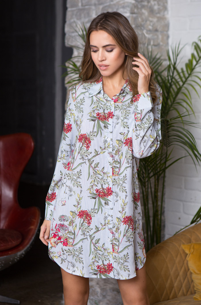 Платье рубашка женское домашнее вискоза Алиса 16325 Миа-Миа