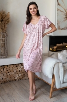 Нежная сорочка с рукавом из вискозы большие размеры Инесса 5018 Mia-Amore