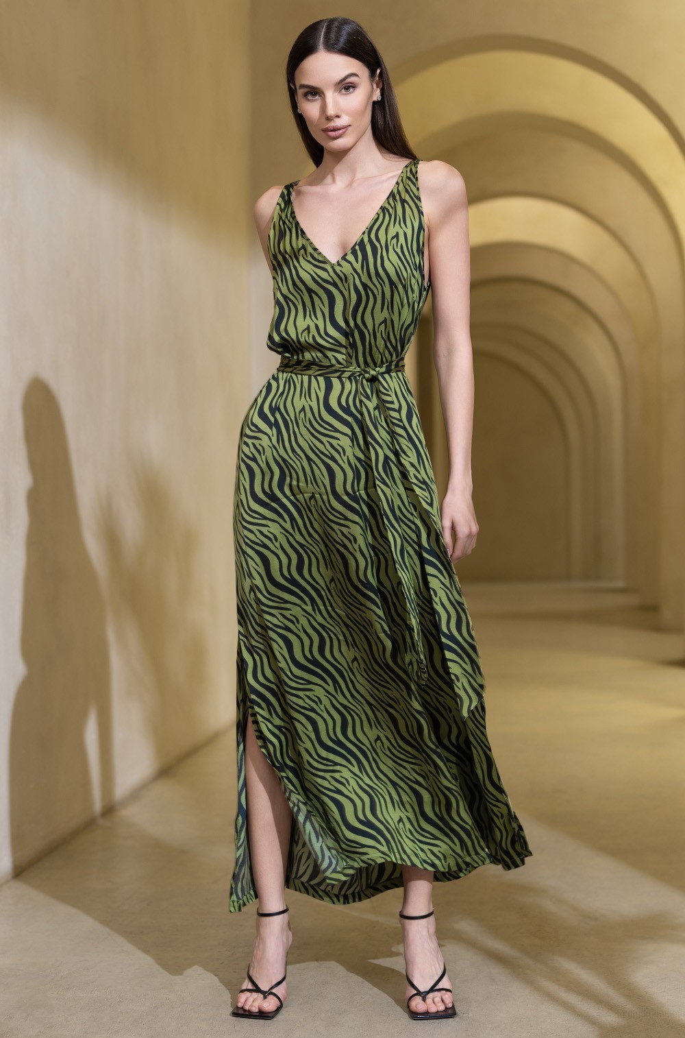 Элегантный сарафан длинный шёлк с вискозой Ирма 4154 Mia-Amore