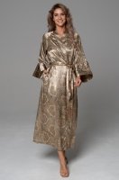 Длинный халат Mia‑Amore Далия 4819 шёлковый с широкими рукавами