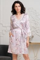 Шёлковый халат женский запашной SELINE Селин 3713 Mia-Amore