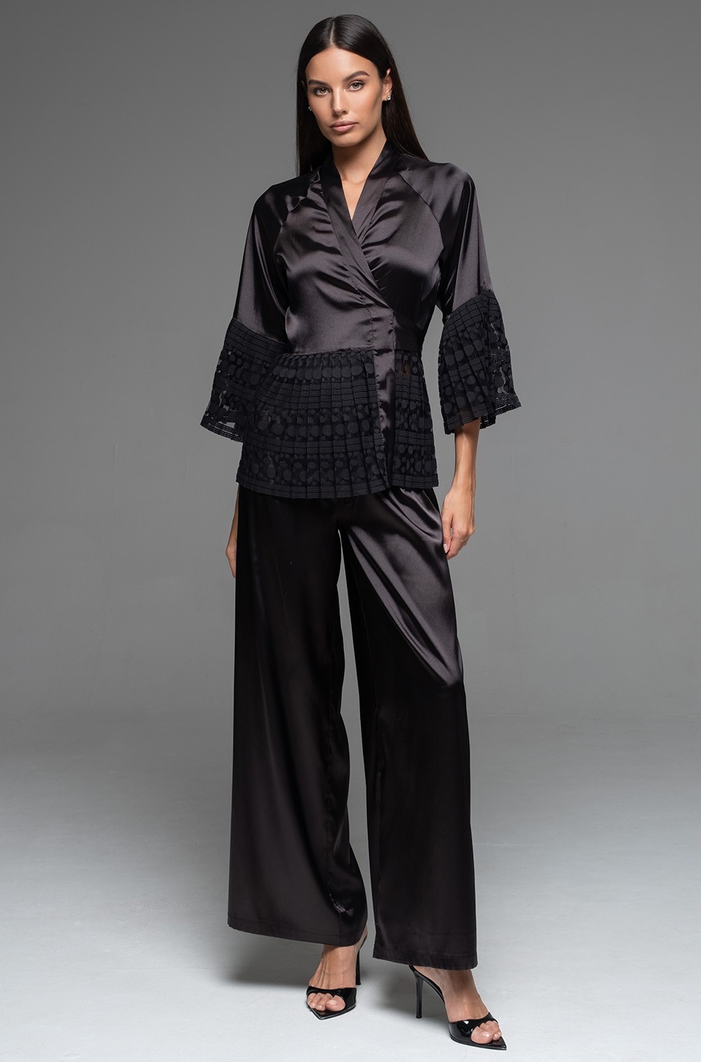 Элегантный комплект топ с брюками палаццо Эмма 7478 Mia-Amore