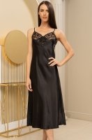 Элегантная шёлковая сорочка длинная с кристаллами Багира 4437 Mia-Amore