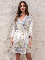 Шёлковый халат женский домашний Lilianna Лилианна 5993 Mia-Amore