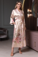 Шёлковый длинный запашной халат Адажио 4539 Mia-Amore