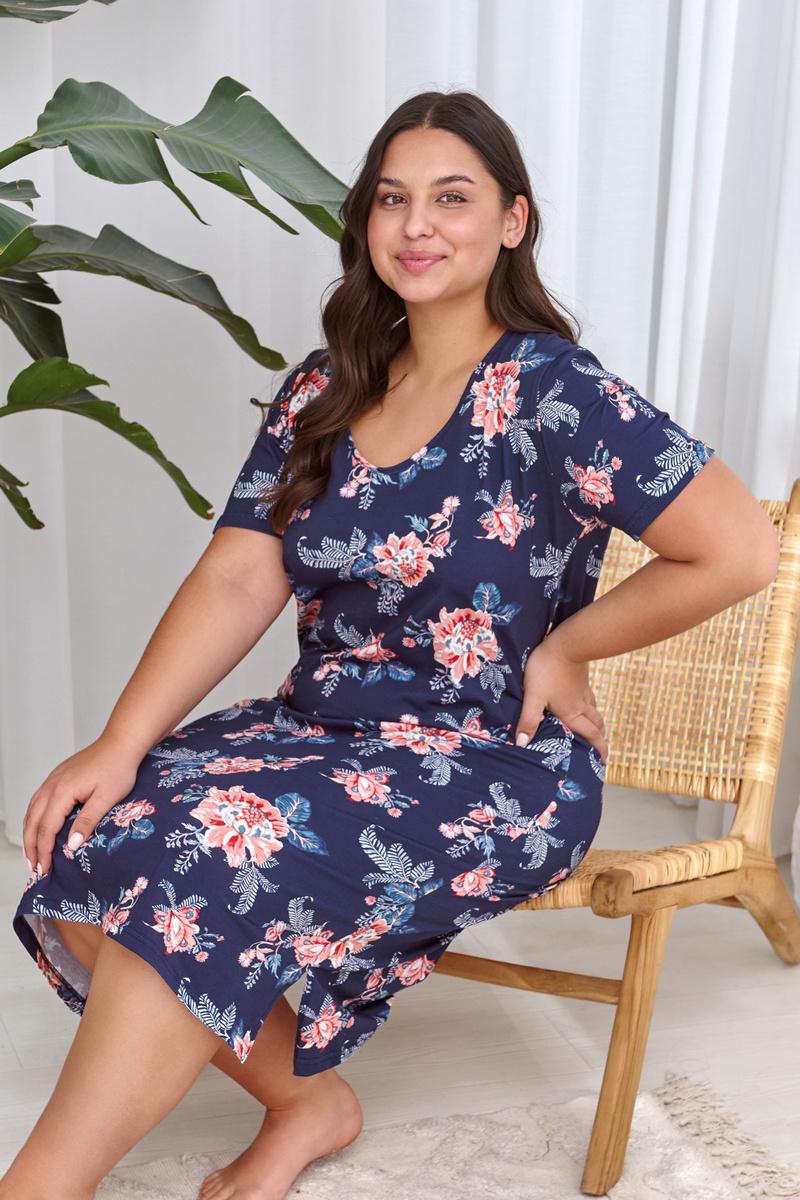 Платье домашнее женское хлопковое большие размеры 2927 ELLIE Taro