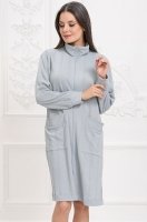 Халат домашний на молнии из трикотажа c фигурной вязкой Джесси 5077 Mia-Amore