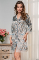 Халат на пуговицах женский атласный Palermo Палермо 9697 Mia-Amore