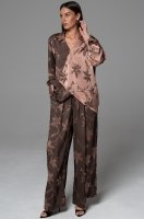 Комплект блуза и широкие брюки из шёлка с вискозой Шейла 4897 Mia-Amore