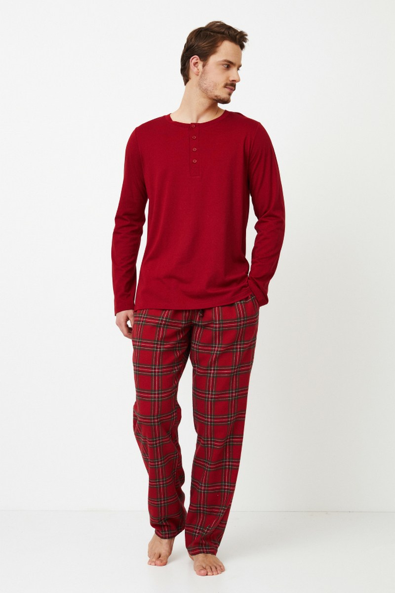 Пижама мужская со штанами из фланелевого хлопка HARRY Aruelle Литва