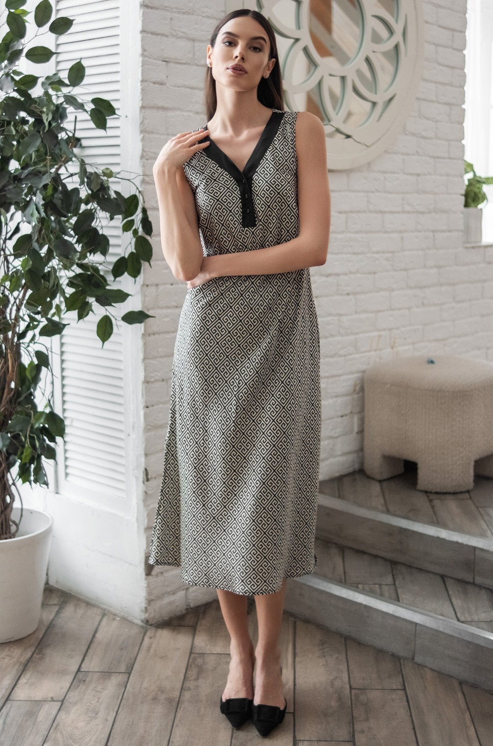 Шёлковая сорочка ночная на широких бретелях 4088 Жадор Mia-Amore