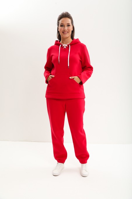 Спортивный костюм утеплённый 957 красный Cleo