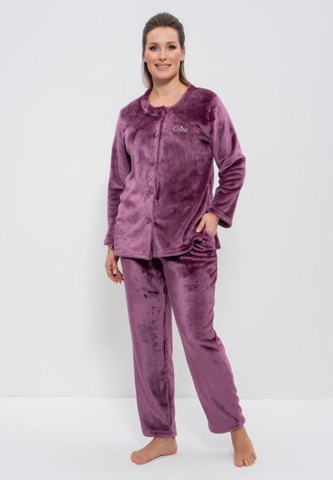 Комплект с брюками  990 велсофт сливовый