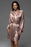 Халат домашний Леонардо Mia-Amore 4663 из однотонного шёлка