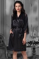 Элегантный пеньюар короткий атлас с кружевом Мэдиссон 8923 Mia-Amore