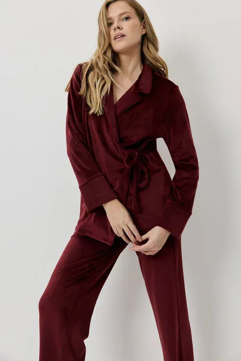 Элегантный комплект женский Aruelle CLARET SET со штанами