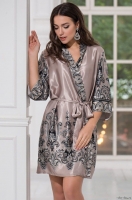 Шёлковый халат домашний короткий JUSTIN 3143 Mia-Amore