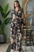 Пижама рубашка на пуговицах широкие брюки вискоза Рене 5116 Mia-Amore