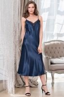 Шёлковая сорочка длинная на тонких бретелях Ванесса 3775 Mia-Amore