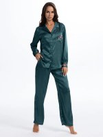 Шёлковая пижама рубашка с брюками Валенсия 3266 Mia-Amore