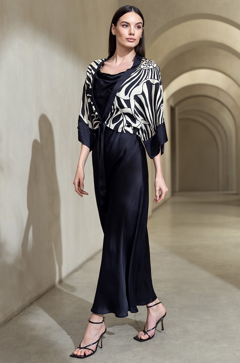 Стильное платье с жакетом шёлк/вискоза Малена 4143 Миа-Аморе