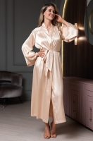 Халат длинный однотонный из смесового Лилироуз 4599 Mia-Amore