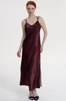 Сорочка длинная из смесового шёлка винный Лилироуз 4594 Mia-Amore