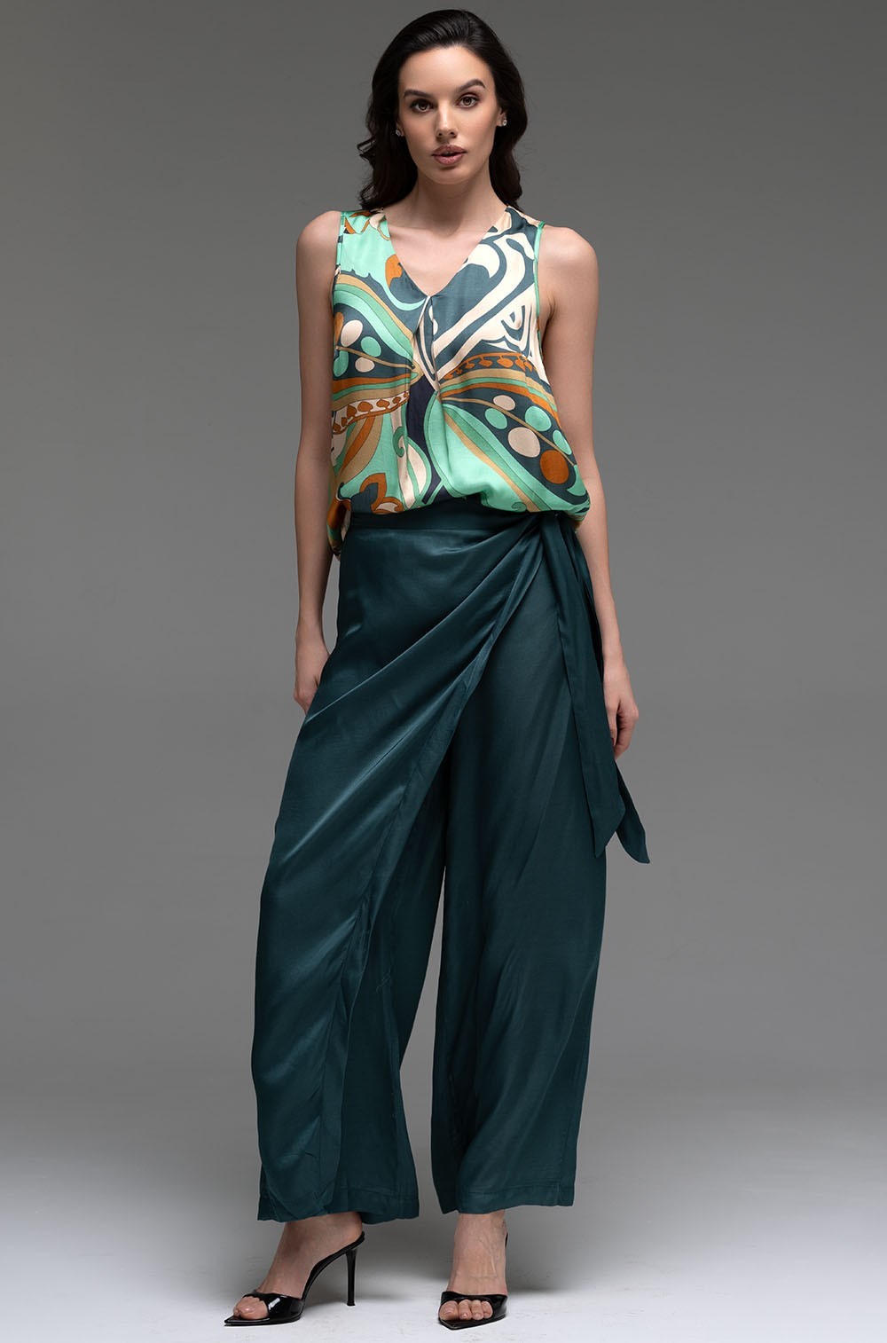 Комплект топ и брюки Capri 4565 Mia-Amore из шёлка с вискозой