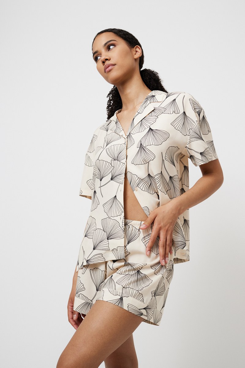 Милая пижама рубашка шорты из вискозы SEASHELL Aruelle