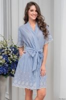 Халат женский домашний короткий хлопковый NIZZA 6713 Mia-Amore