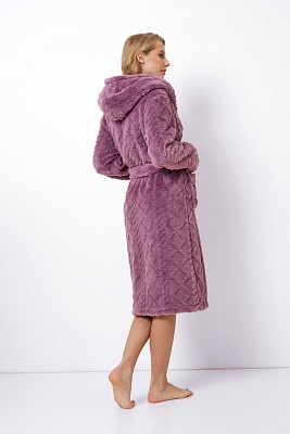 Тёплый халат женский из флисовой узорной ткани Валери VALERIE Aruelle Литва