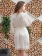 Шёлковый халат женский запашной с кружевом ИЗАБЕЛЛА 3183 молочный Mia-Amore