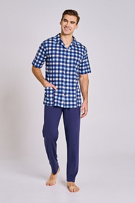 Пижама мужская рубашка со штанами 3183/3184 SAMMUEL Taro Польша