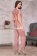 Шёлковая пижама женская топ с брюками 3446 роза Мэрилин Делюкс Mia-Amore