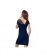 Сорочка женская ночная вискозная с кружевом MIRIAM Donna синий