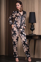 Шёлковый домашний комплект с брюками Golden Flower 3306  Mia-Amore