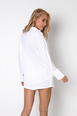 Женский белый комплект для отдыха рубашка с шортами Симона Aruelle